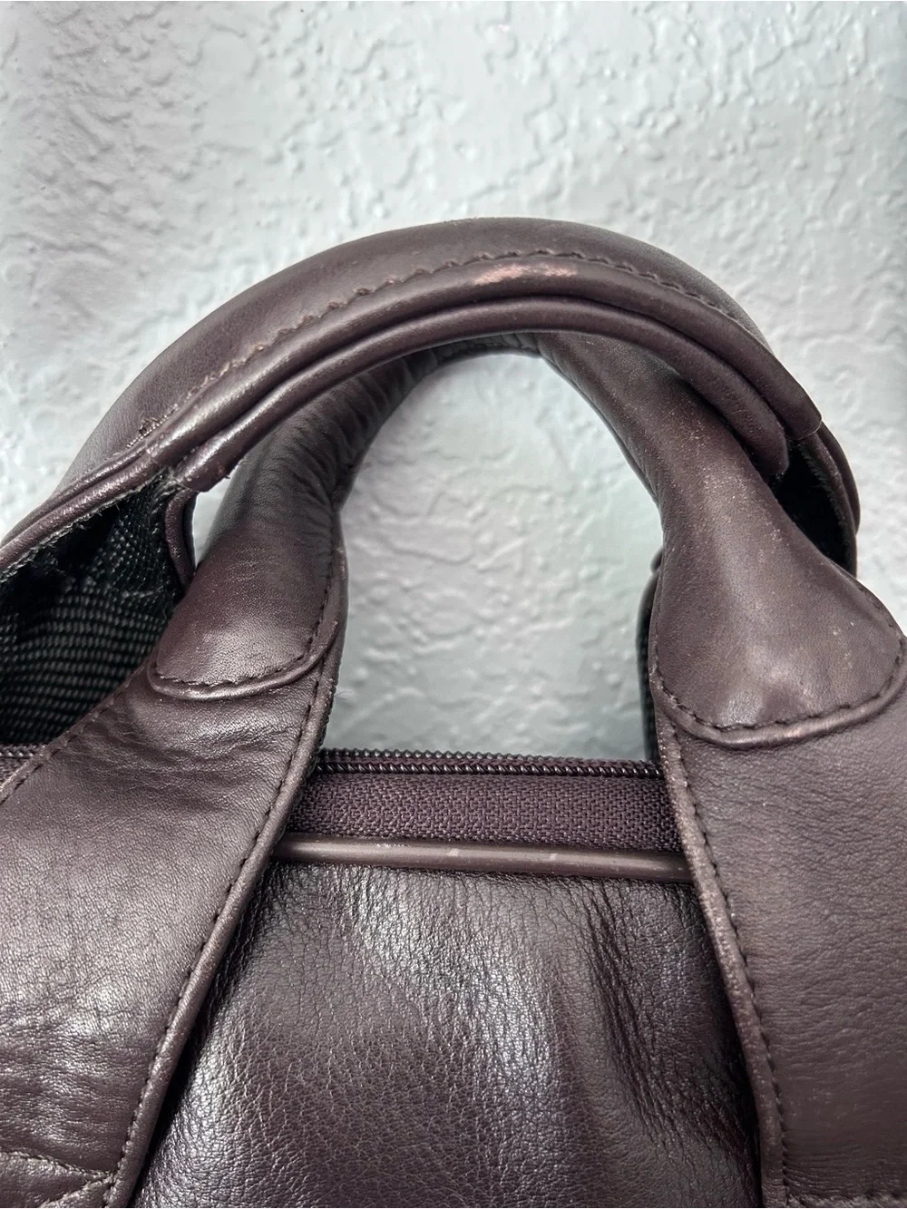 Latico Brown Faux Leather Briefcase Laptop Bag